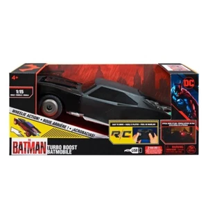 DC THE BATMAN 1:15 Turbo Boost BATMOBILE RC Car Wheelie Action SPIN MASTER NEW - Picture 1 of 8