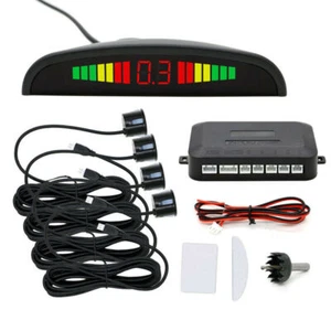 4 Sensors Parking Car Reverse Backup Rear Buzzer Radar System Kit Sound Alarm - Picture 1 of 7