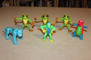 Rainforest Cafe Restaurant Jungle Animals PVC Figures Toy Lot Of 6, Frogs, Croc - Picture 1 of 11