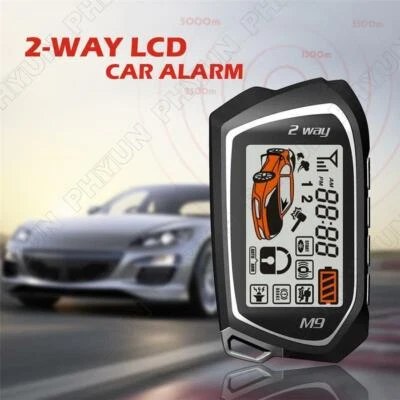 Universal 12V 2-Way Car Alarm Security System Remote Engine Start Anti-hijacking - Image 1 of 4