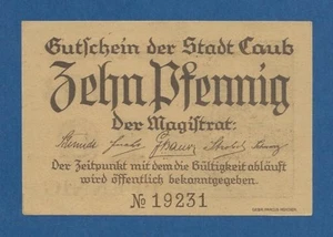 ALEMANIA // GERMANY -- NOTGELD -- CAUB -- 10 PFENNIG ND -- aUNC . - Picture 1 of 2