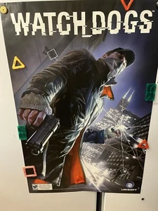 Pôster Watch Dogs Original Paper Game Promotional 24x37” Ubisoft Vintage - Picture 1 of 10