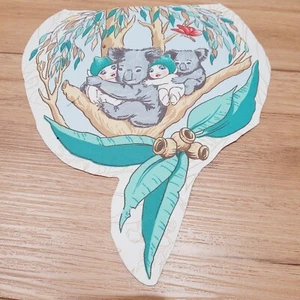 Vintage May Gibbs Gumnut Babies Fabric Patch 1998 Koala Australiana 25cmx29cm - Picture 1 of 4