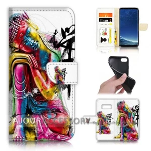( For Samsung S8 Plus / S8+ ) Flip Case Cover AJ40057 Buddha - Picture 1 of 1