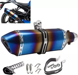 1.5-2" Inlet Motorcycle Exhaust Muffler Slip on 400Mm Lengthened Universal for D - Picture 1 of 12