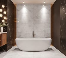 £26.89/m2 Light Grey Tiles in High Gloss Porcelain Tile 120x60 Wall-Floor SAMPLE