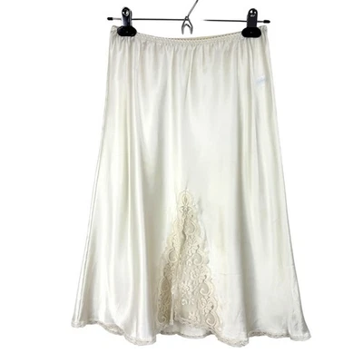 Falda De Colección Maidenform Chantilly 25" Crema Marfil Dacron Encaje EE. UU. Mediana Foto 1 de 4