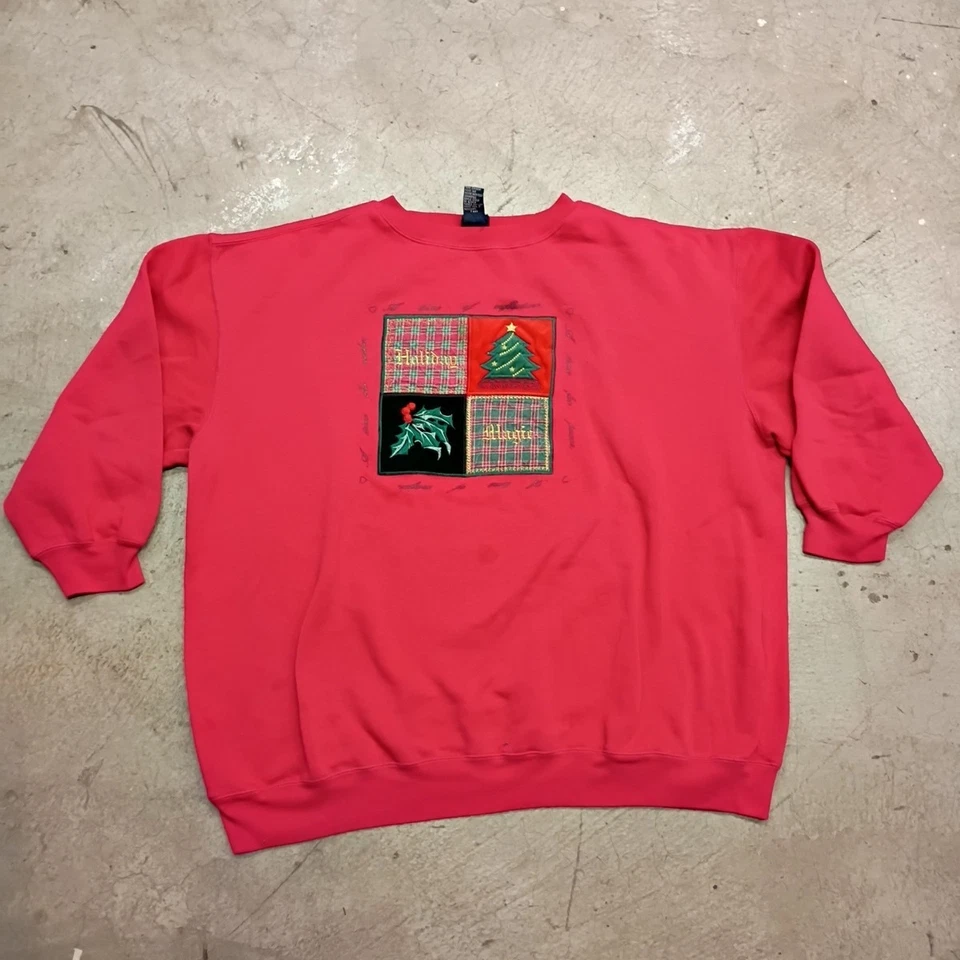 👾Sudadera de Colección Navidad Vacaciones Roja Cuello Redondo Para Hombre Talla Grande/XL Foto 1 de 4
