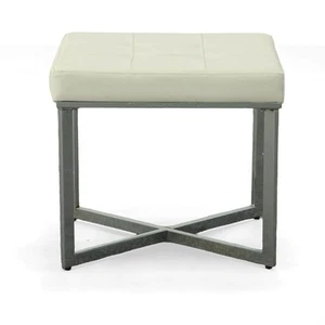 Carolina Cottage Summer White Tufted Vanity Bench - Picture 1 of 7
