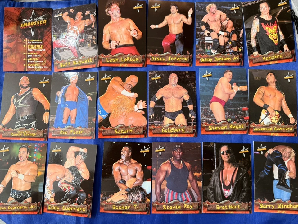 1999 Topps WCW EMBOSSED 43 Card Lot *No Repeats* - Image 1 of 4
