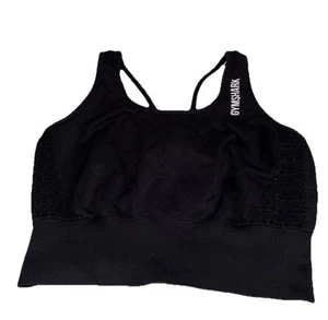 Sujetador pulóver negro mediano de nailon/elastano Gymshark - Imagen 1 de 10