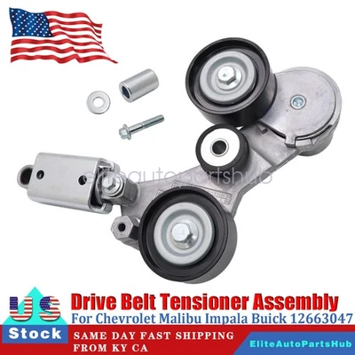 Conjunto de tensor de correa de transmisión compatible con Chevrolet Malibu Impala Buick 12663047 Foto 1 de 4