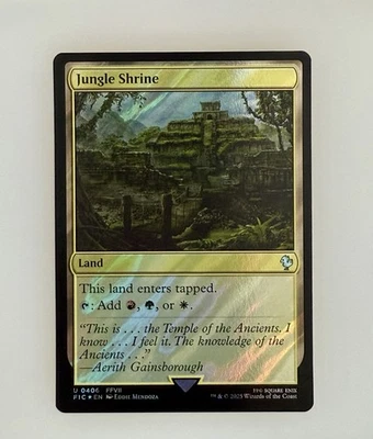 MTG: Jungle Shrine (Surge Foil) Commander: Final Fantasy Foil NM - Image 1 of 2