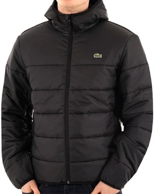 Lacoste Water Repellent Quilted Puffer Jacket Black - Image 1 of 3