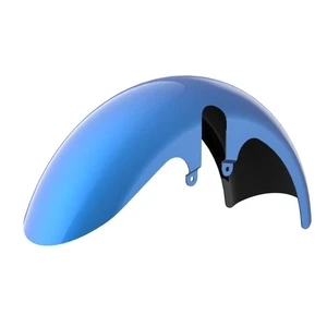 Electric Blue 18" Wide Fat Tire Front Fender For Harley Touring 14-23 - Picture 1 of 5