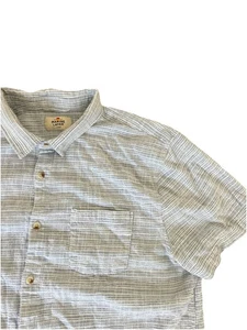 Marine Lagenlook Hemd Herren L Stretch Selvage Resort Urlaub Natur Größe L gestreift - Bild 1 von 8