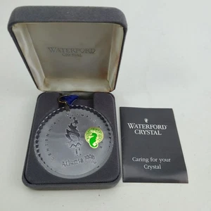 Waterford Crystal 1996 Olympic Medallion Vintage Christmas Ornament Holiday Case - Bild 1 von 22