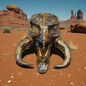 9,8 g getönter 0,925 Sterlingsilber Mythosaurier Totenkopf Anhänger Gießen - Handarbeit - Bild 1 von 2