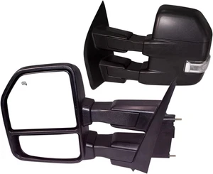 New Pair Towing Mirror Black Housing Fit for 2015 2016 2017 2018 Ford F150 Picku - Picture 1 of 12