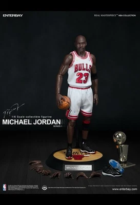 Enterbay RM1052 NBA Michael Jordan Series 1 Legend Home Jersey 1:6 Scale Figure - Image 1 of 4