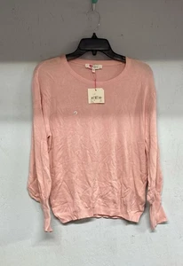 Koton Pink Long Sleeve Lightweight Knit Crew Round Neck  Sweater Size Medium - Picture 1 of 4