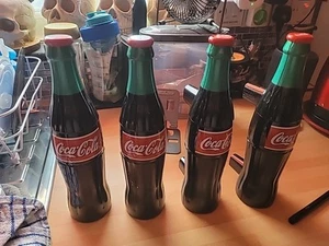 Four Vintage Retro Coca Cola Metal Bottle Fridge Door Pull Handle. Iconic C&C. - Picture 1 of 2