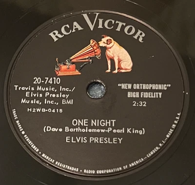 Elvis Presley RCA 20-7410 One Night/I Got Stung 78 RPM RARE! OLD STORE STO - Image 1 of 3