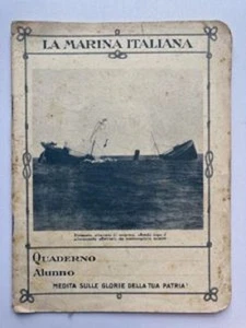 Quaderno d'epoca periodo anni 30. In copertina di un piroscafo della Marina - Picture 1 of 2
