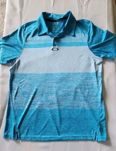 Oakley Hydrolix Polo Mens Small Blue Golf Polo Tennis - Picture 1 of 8