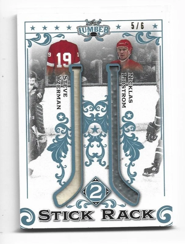 2022 Leaf Lumber Stick Rack Dual /6 Steve Yzerman / Nicklas Lidstrom SR2-23 - Image 1 of 1