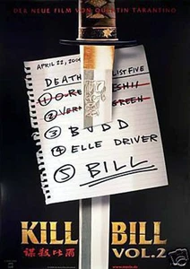 Kill Bill: Vol.2 - Quentin Tarantino - Uma Thurman - Filmposter 120x80cm gerollt - Picture 1 of 1