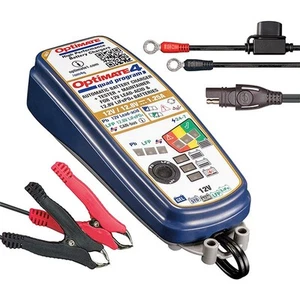 TecMate OptiMate 4 Quad Program 12V Motorcycle Battery Optimiser - Gold - Picture 1 of 2