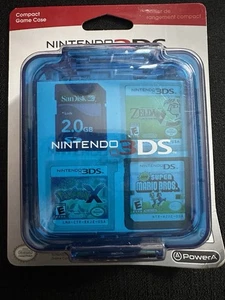 Nintendo 3DS 2DS Compact Game Storage Travel Case Blau für 16 Spielkarten - Bild 1 von 6