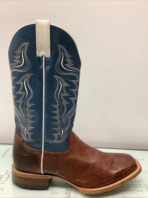 Botas Western Cody James Stockman Marrón/Azul Talla 11EE Usadas. Foto 1 de 4