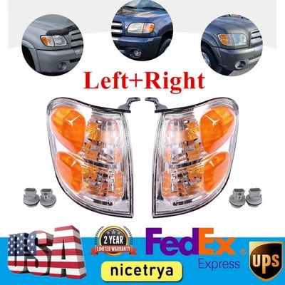 Left & Right Side Turn Signal Lights Fits for Toyota Tundra Sequoia 2001-2004 - Image 1 of 4