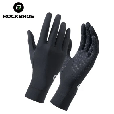 ROCKBROS Gloves Summer UPF50+ Cycling Gloves Fishing Gloves Sunscreen Anti-UV - Image 1 of 4