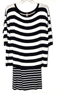 Bailey 44 Black and White Striped One-Piece T-Shirt Stretch Dress Size XS USA - Picture 1 of 8