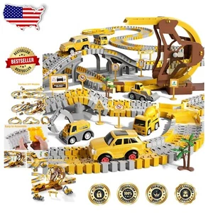 Flexible 299 PCS Race Track and Engineering Cars Set - Imaginative Play for Boys - Picture 1 of 7