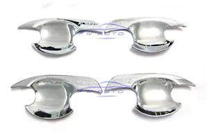 4x CHROME DOOR HANDLE INSERT BOWL FITS NISSAN ALMERA LATIO N17 SEDAN 2012-2019 - Picture 1 of 4
