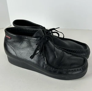 Clarks Stinson Chukka Stiefel Schuh Mokassins Wallaby schwarz Leder Herren Gr. 10,5 M " - Bild 1 von 8