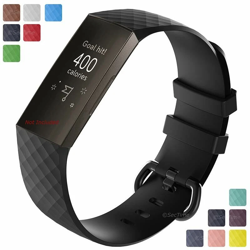 Correa de reloj de silicona de repuesto para Fitbit Charge 3, 4 para hombre y mujer