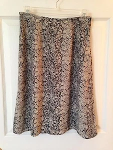 Damen Liz Claiborne Sport A-Linien Rock schwarz weiß grau Print Karriere Größe 4 - Bild 1 von 5