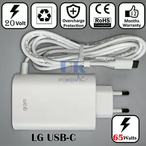 Original LG Gram 65W USB-C Ladegerät 16T90P-GA5BK ADT-65FSU-D03-EPK&EAY65895811 PC - Bild 1 von 4