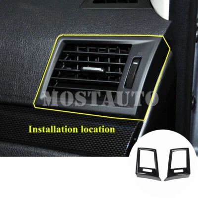 For Subaru Outback Legacy Carbon Style Dashboard Side Air Vent Trim Cover 10-14 - image 1 of 4