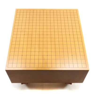 Goban Japanese Igo Game Kaya Go-Board W/Legs Approx. 16.5cm W/Wooden Cover Japan - Image 1 of 4