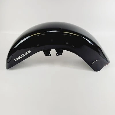 Harley-Davidson 14-23 Ultra Limited OEM Vivid Black Front Fender - Needs Repair - Image 1 of 4