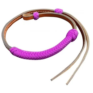 OVER & UNDER WHIP Medium Leather with Nylon Wrap ~ 32" Long x 1/2" Wide - Picture 1 of 7