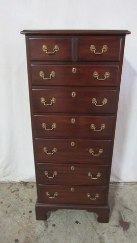 Henkel Harris Mahogany Lingerie Chest of Drawers Set Cover
