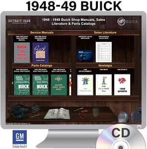 1948-1949 Buick Shop Manuals, Parts Books & Sales Literature on CD - Picture 1 of 2