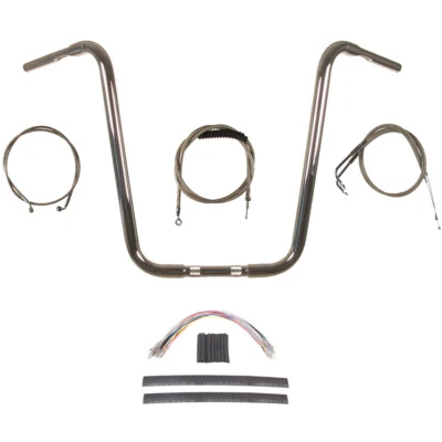 Kit de manillar Ape Hanger 1996-2006 Harley-Davidson Softail 1 1/4" cromado 20" Foto 1 de 2